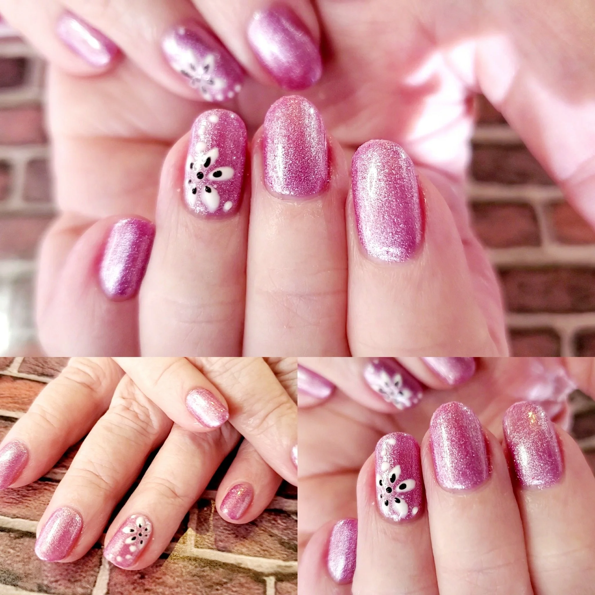 Flower Puff Nails