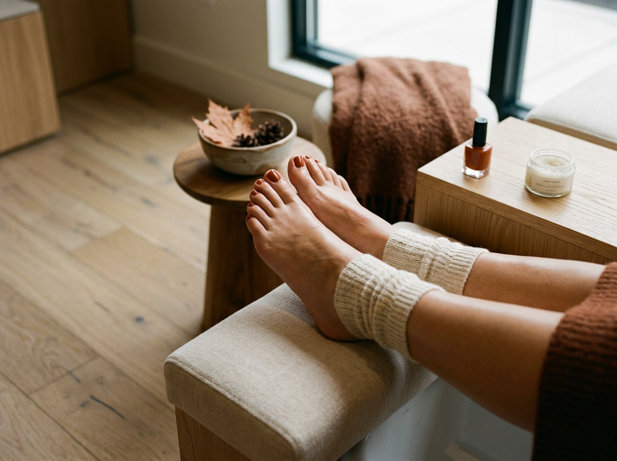 Deluxe Pumpkin Spice & Warm Stone Pedicure