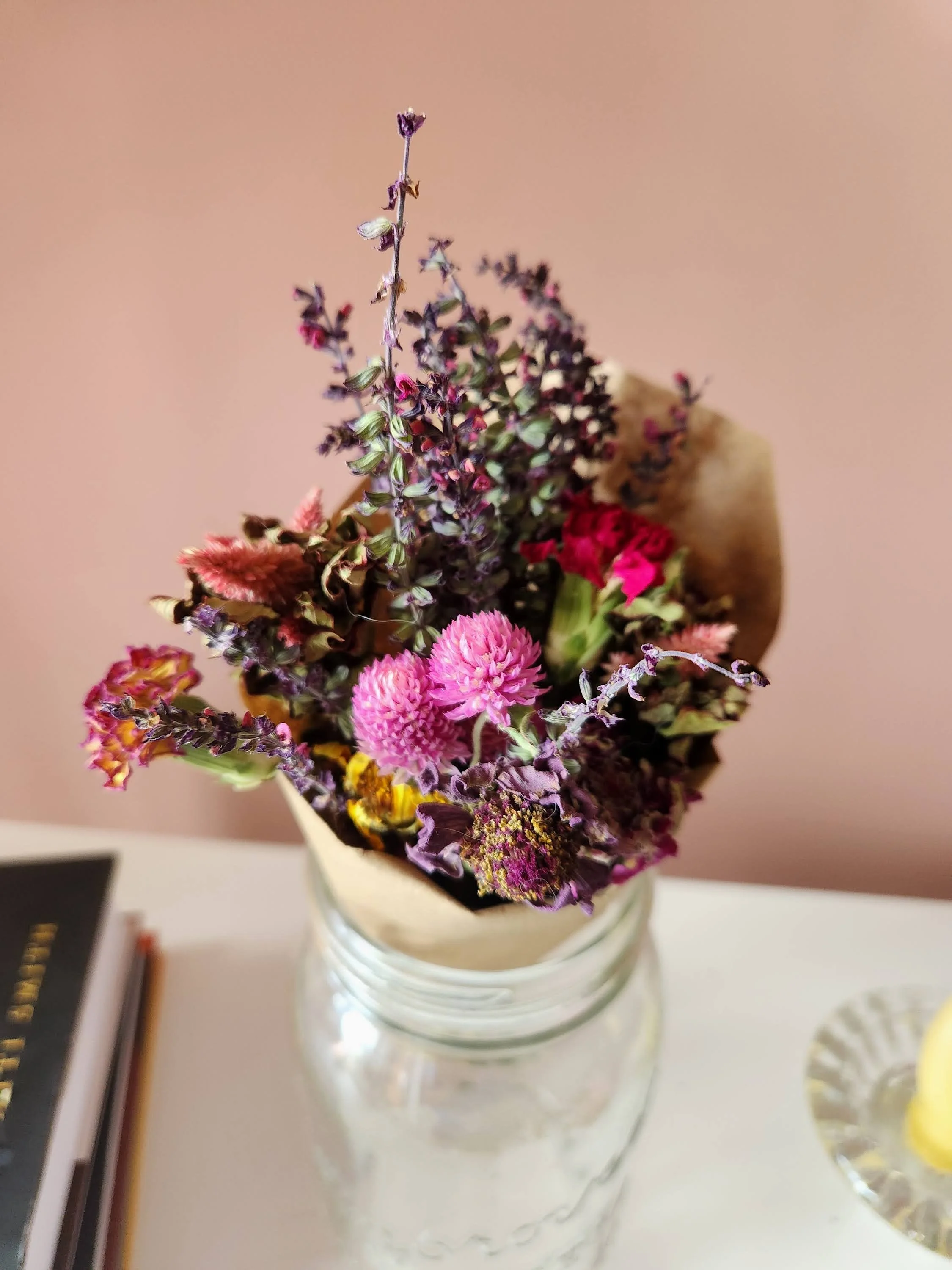 Raspberry Dreams - Mini Dried Bouquet
