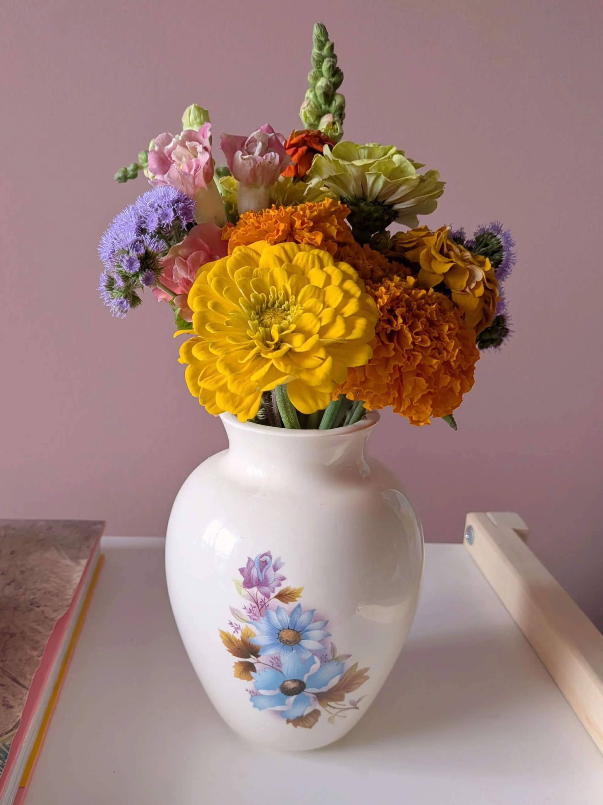 Blue Blossoms Vase