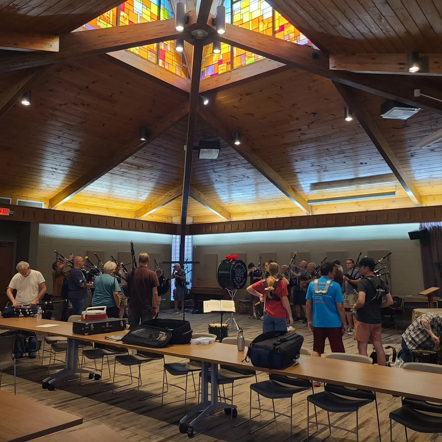 Great new space. Same great sound. 

Capital City Pipes &amp; Drums is settling into our new Tuesday night rehearsal home at All Saints Lutheran Church, and we&rsquo;re incredibly grateful to have such a beautiful space to gather, learn, and make a f