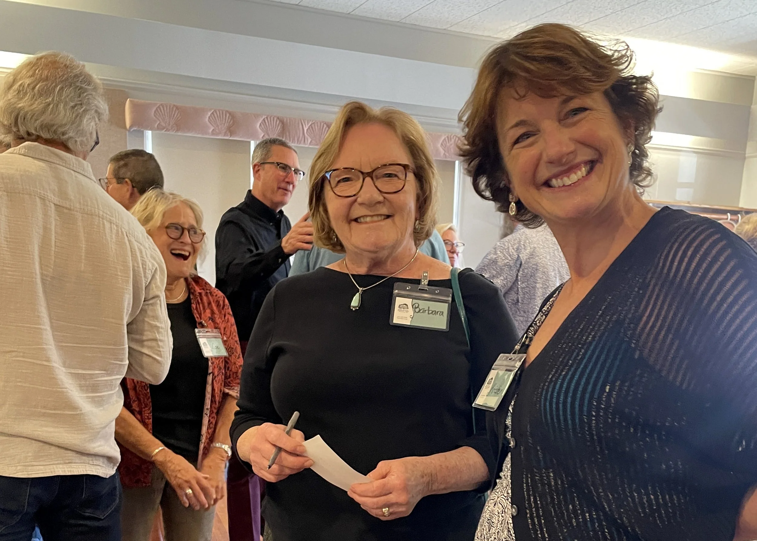 A gathering at the Pine Grove Community House. 