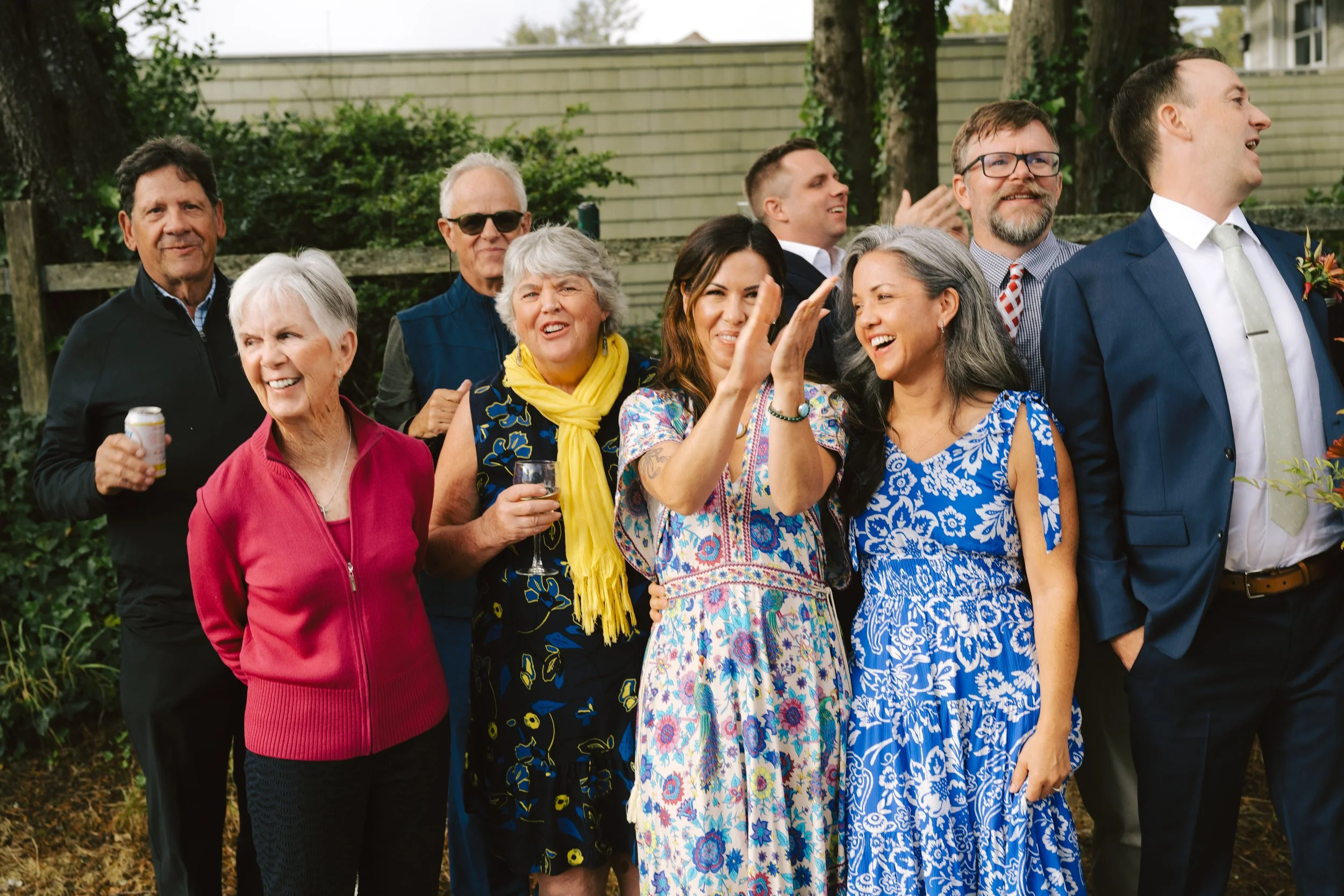 A gathering at the Pine Grove Community House.