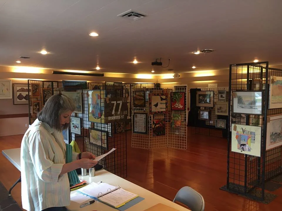 A gathering at the Pine Grove Community House. 