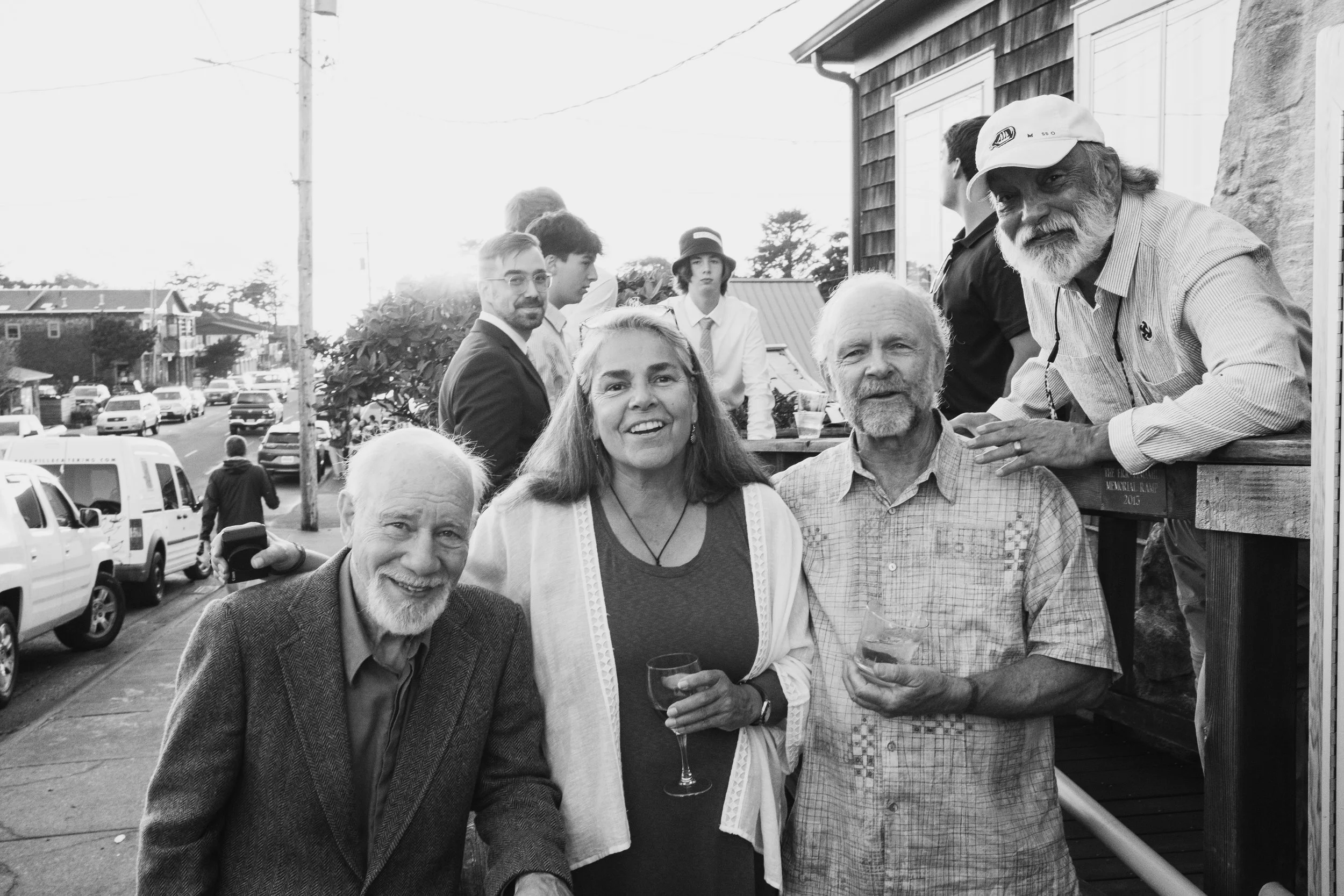 A gathering at the Pine Grove Community House. 