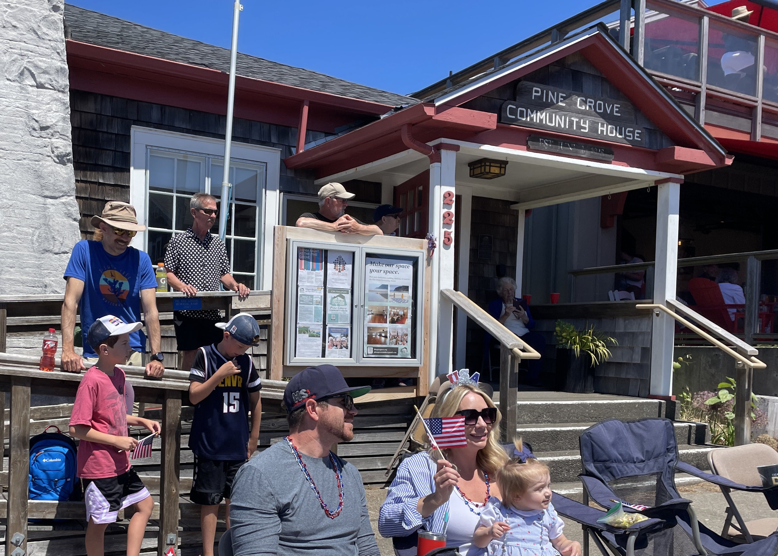 July 4th outside the Pine Grove Community House.