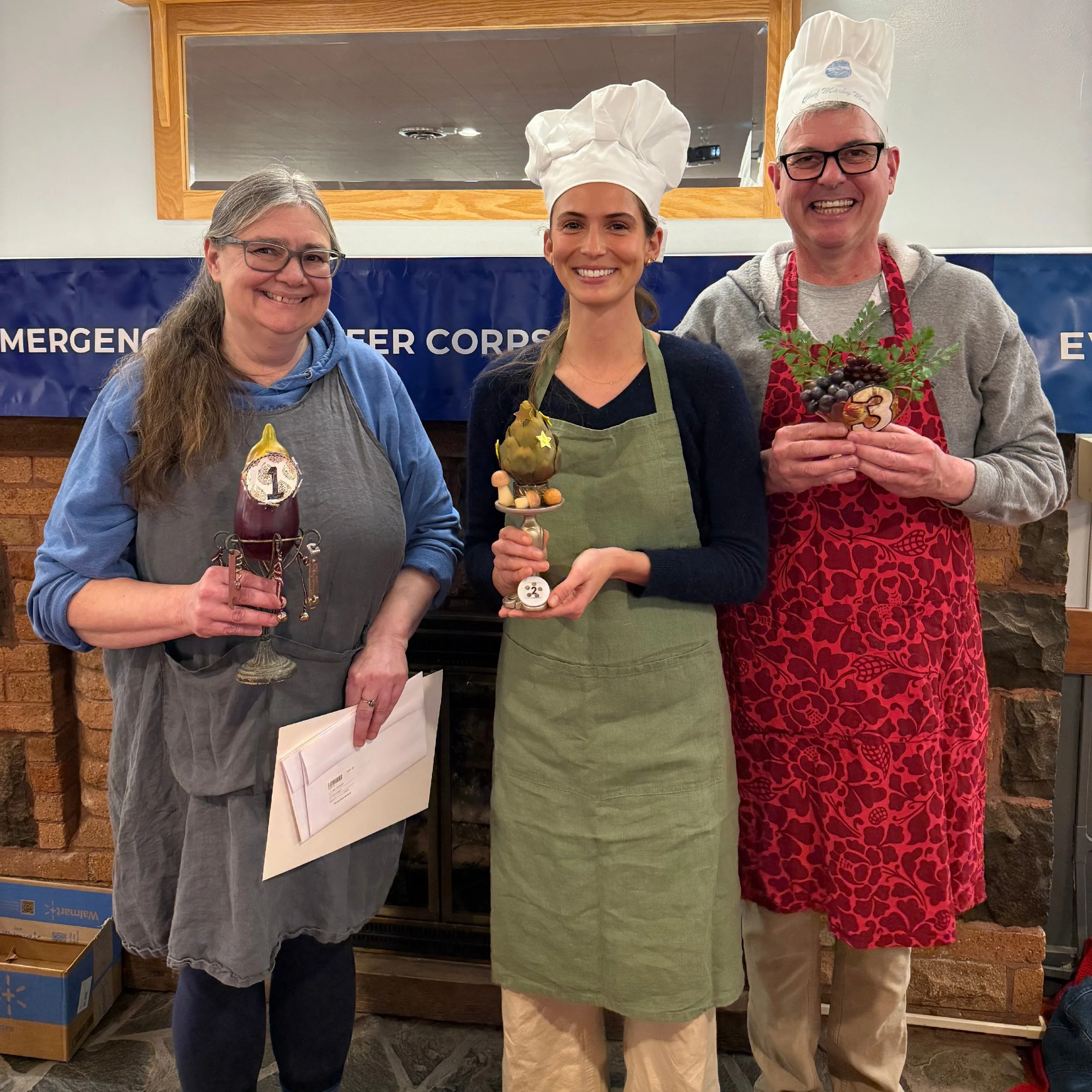 A gathering at the Pine Grove Community House. 