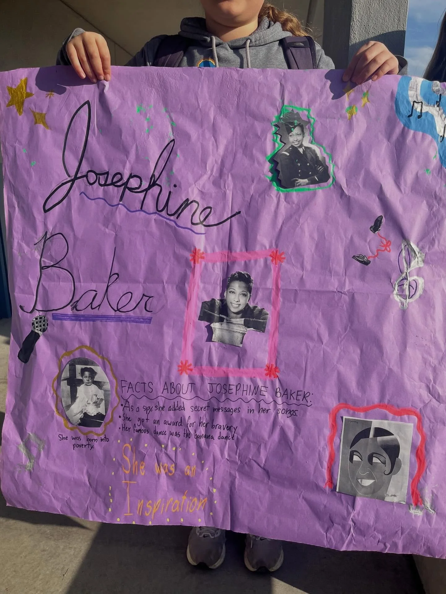 Our students are celebrating #BlackHistoryMonth. At This morning&rsquo;s rally, our 6th graders shared a presentation on Josephine Baker and her famous Banana Dance. #blackexcellence #history