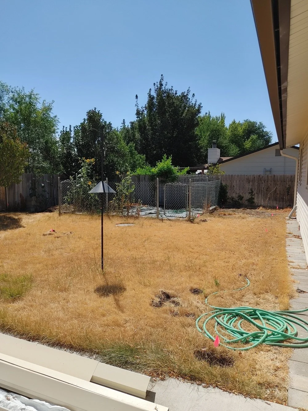 Xeriscape With Planter Boxes - Before