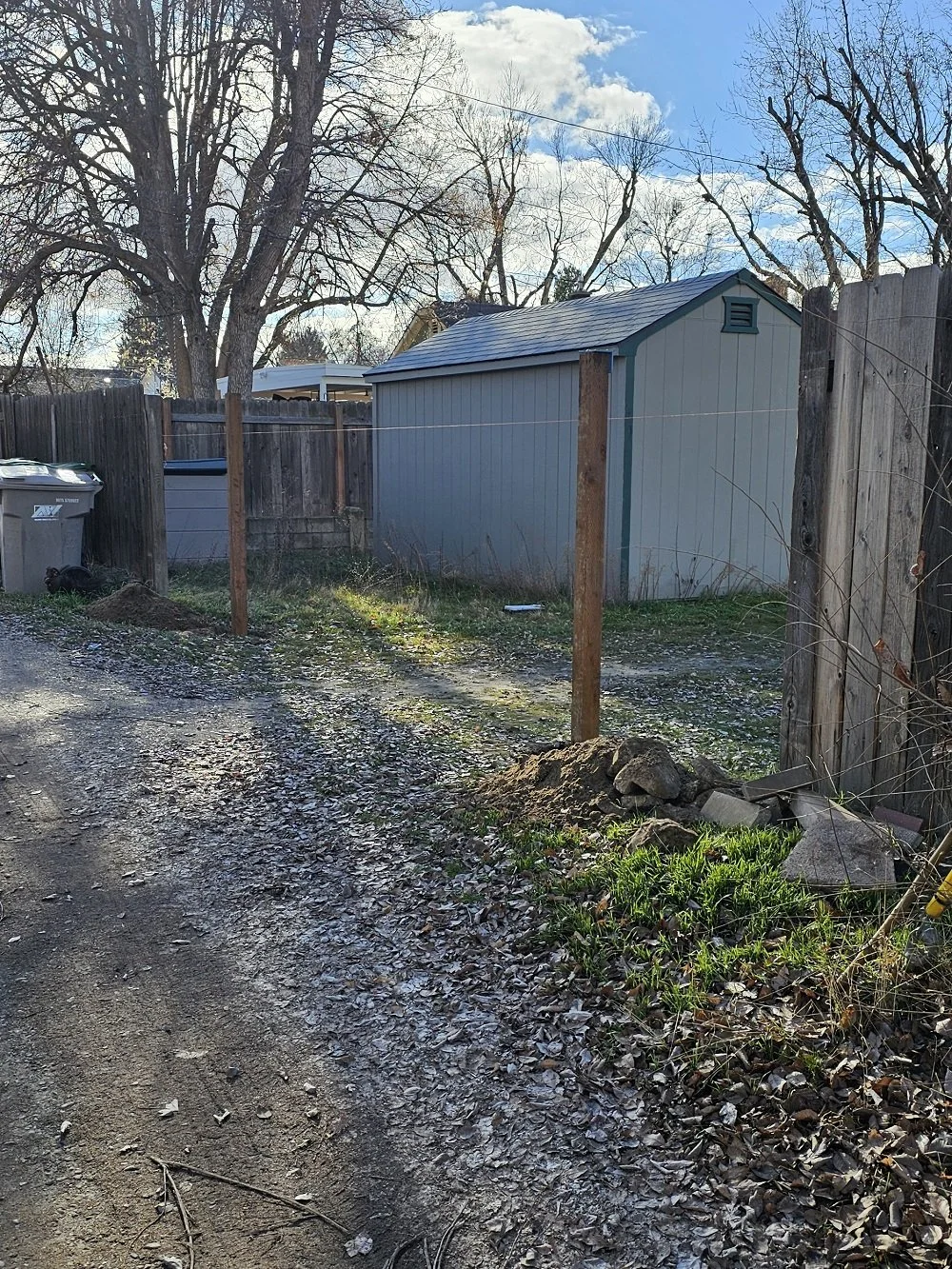 Cedar Fence & Double Gate - Before