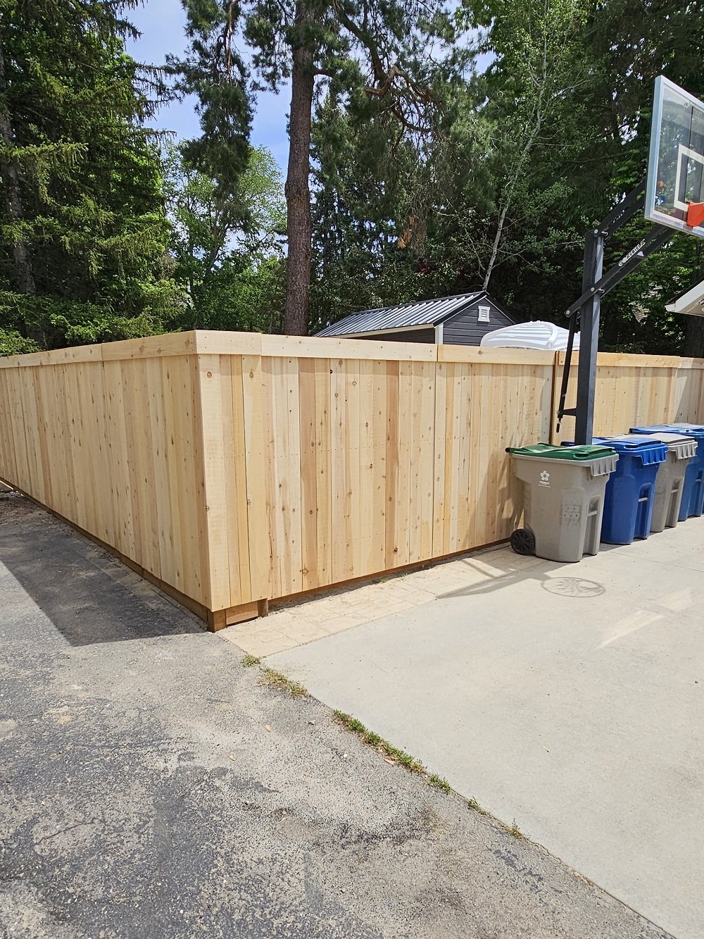 Cedar Fence With Top Frame