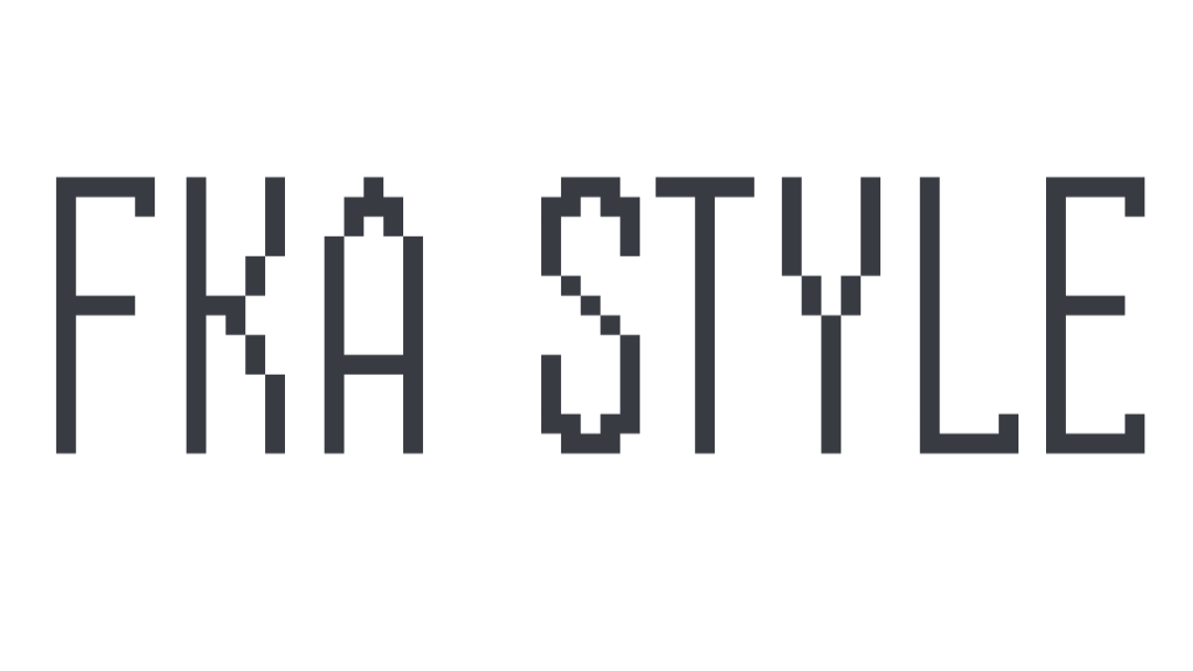 Pixelated text that reads "FRA STYLE" in gray on a black background.