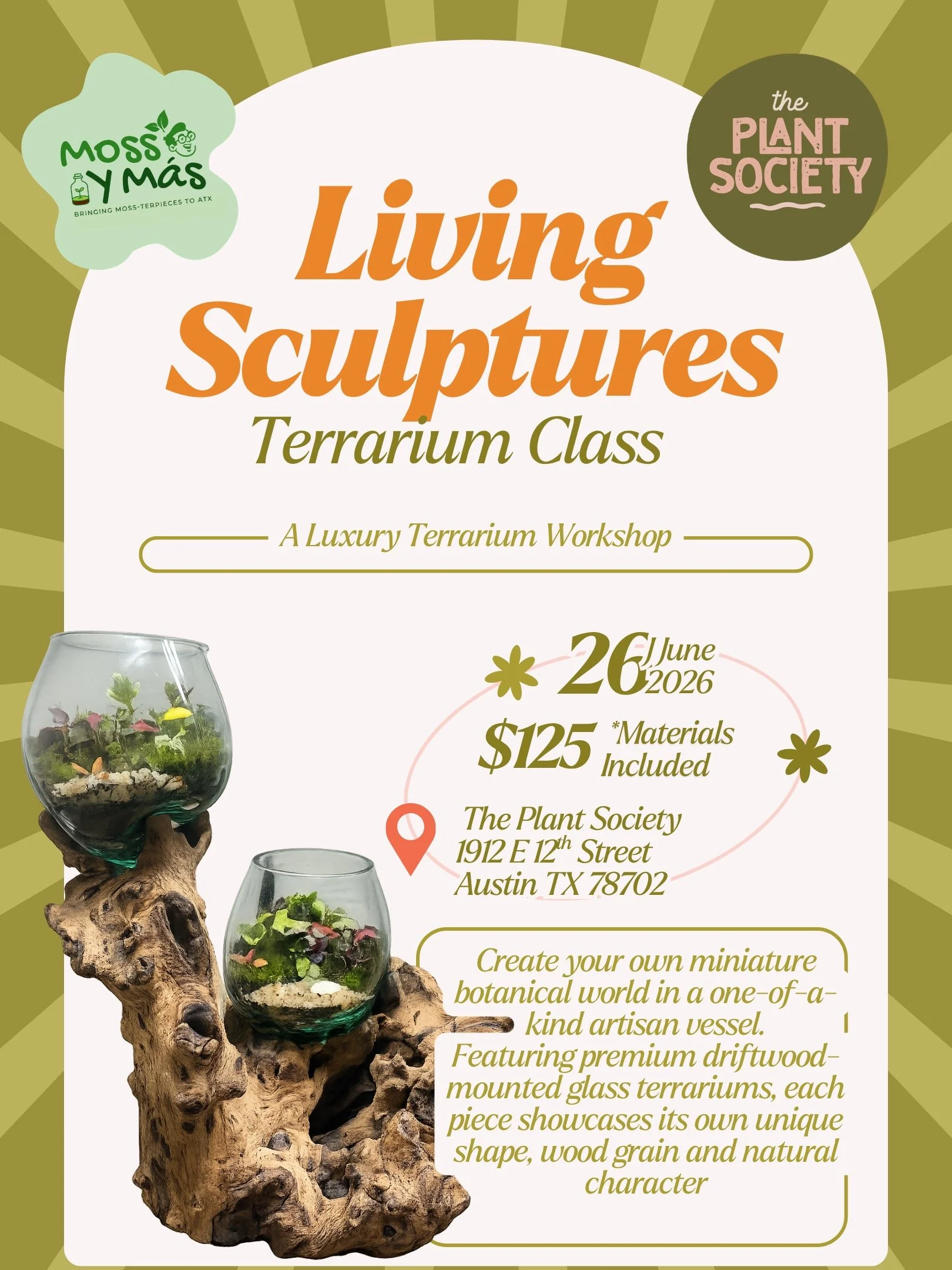 June 26th Terrarium Workshop