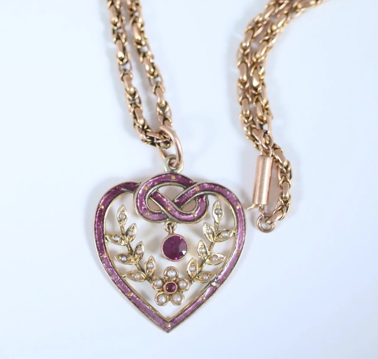 Edwardian Love Knot Pendant & Chain
