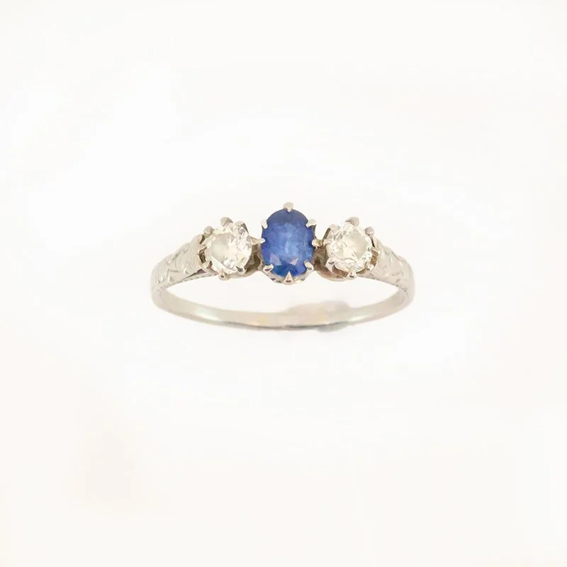 Antique Sapphire and Diamond Ring