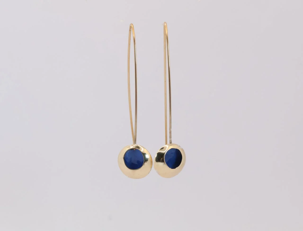 Gold & Enamel Sphere Earrings