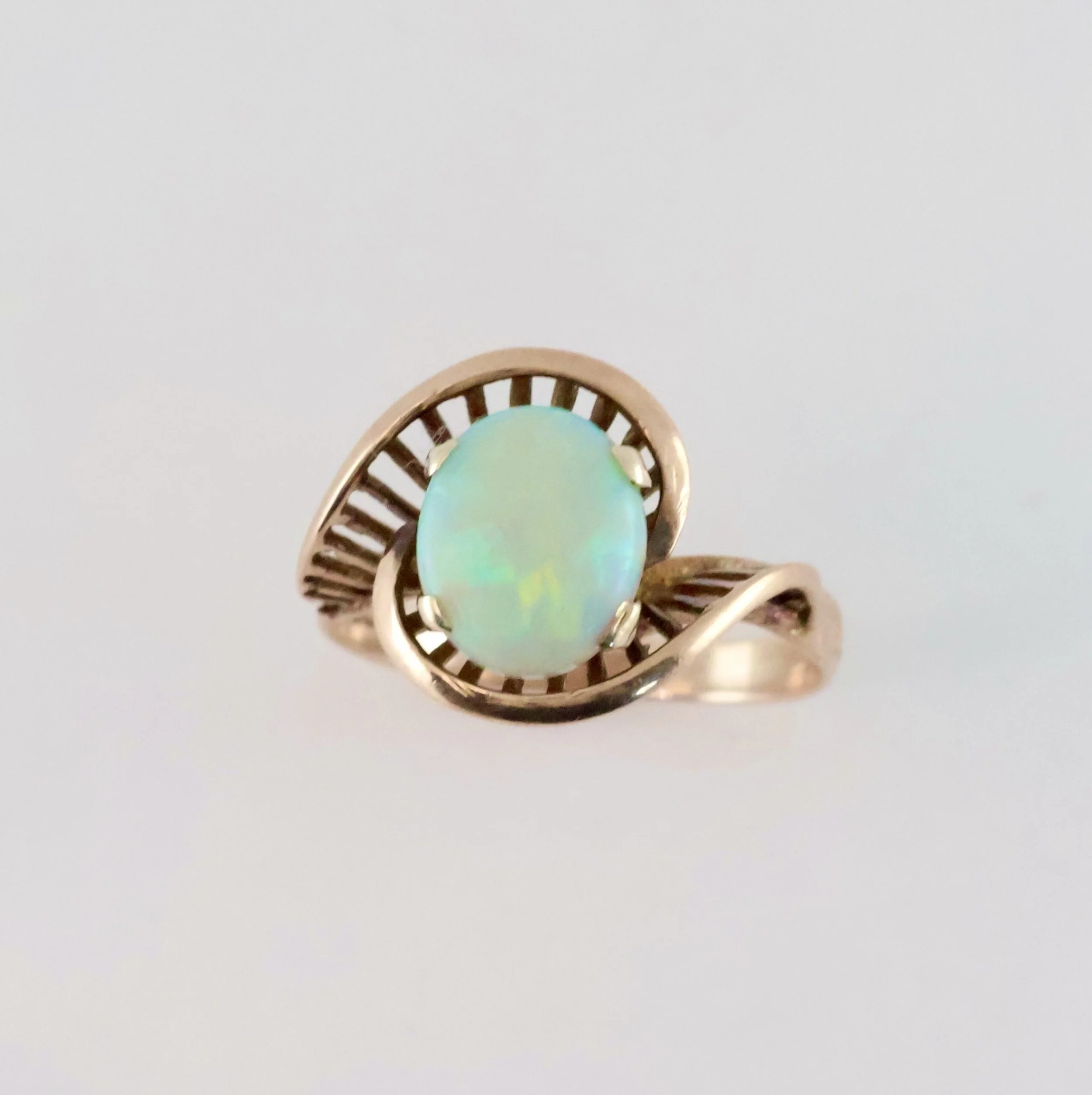Opal and Rose Gold Ring