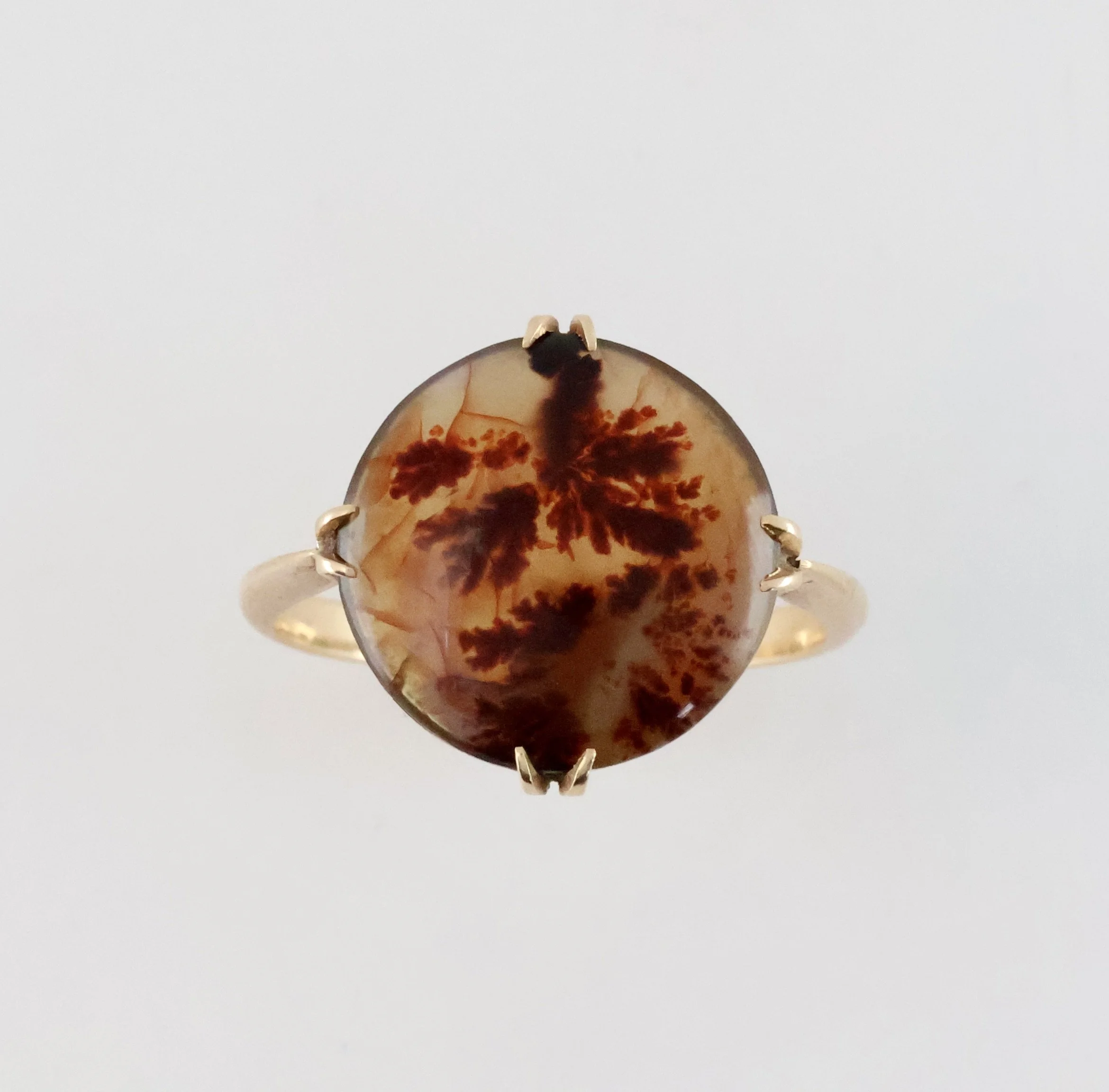 Victorian Dendritic Agate Ring