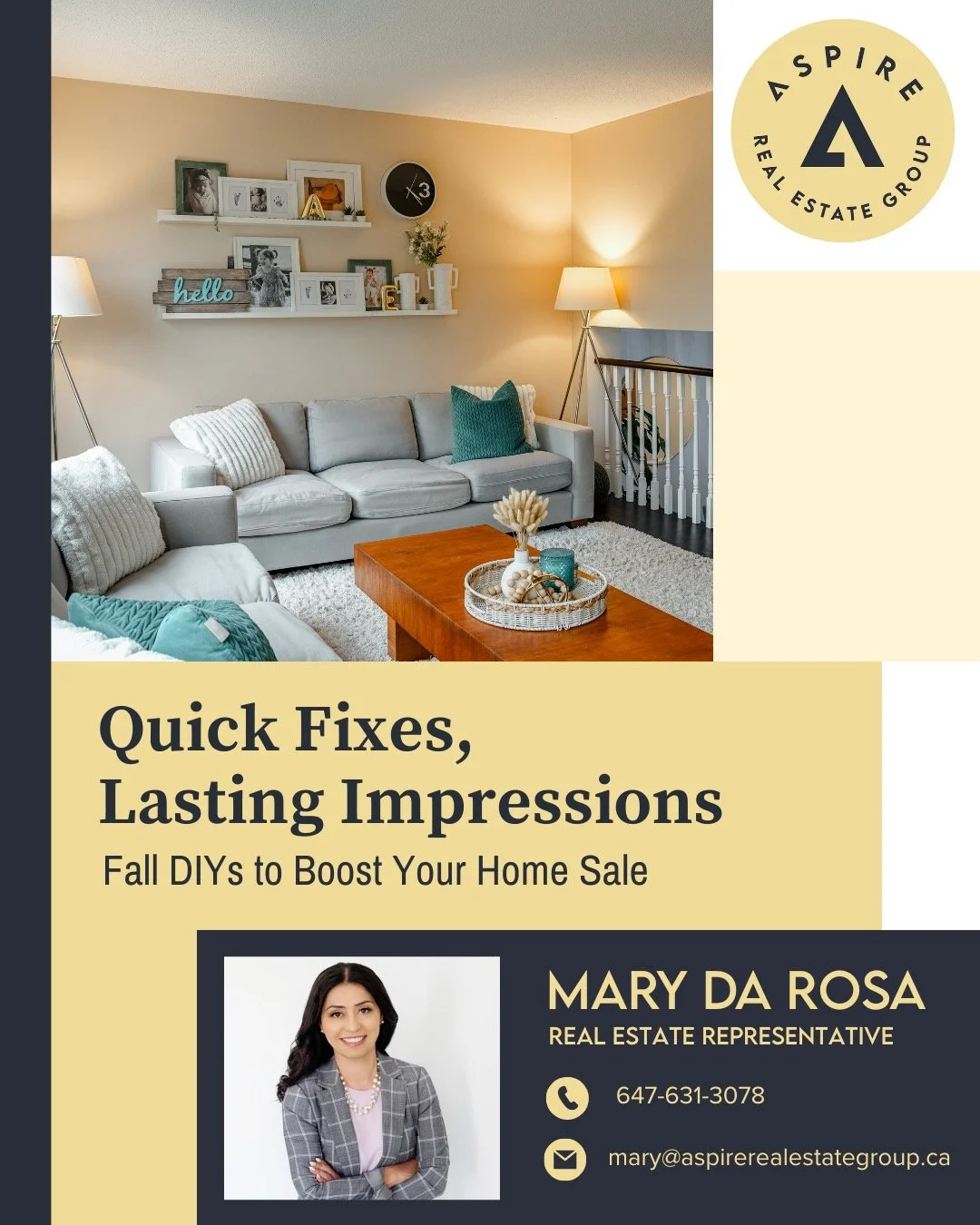 Selling this fall? Make your home stand out.
 Buyers are ready &mdash; and a few easy DIY updates can make all the difference.

🍂 Check out this quick fall checklist to boost your home's appeal before you hit the market.

Thinking of selling? Messag
