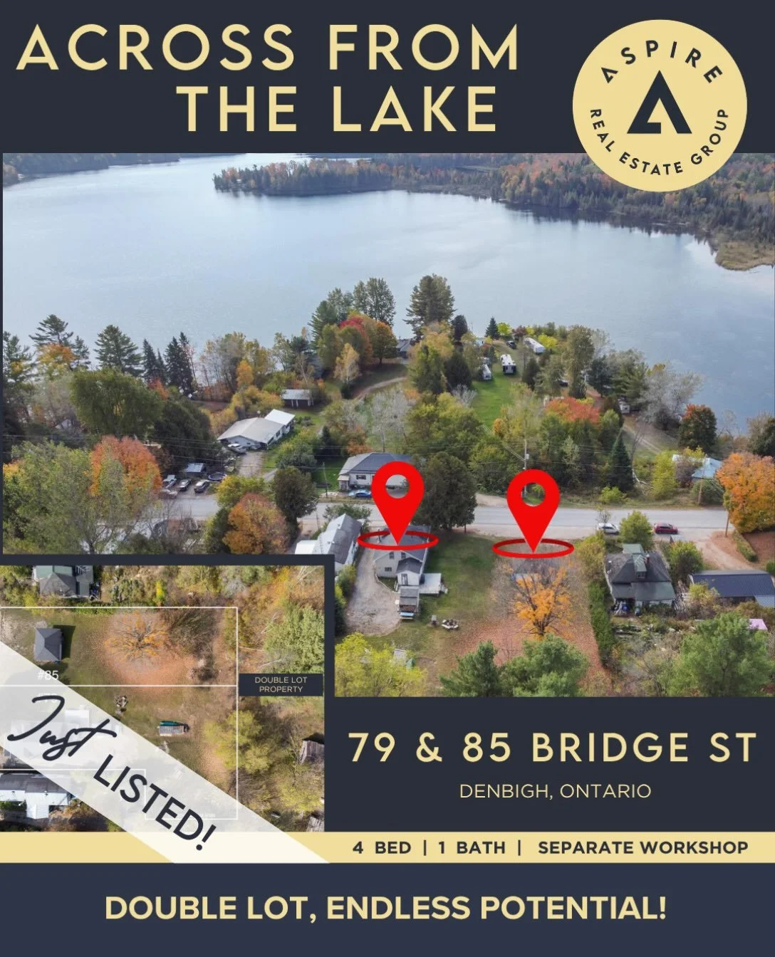Picture this&hellip; ☀️

Summer mornings start with towels in hand and a walk to the public beach on Denbigh Lake. Afternoons are for fishing, hiking, ATV adventures and exploring the surrounding trails and Crown land.

Back home, there&rsquo;s room 