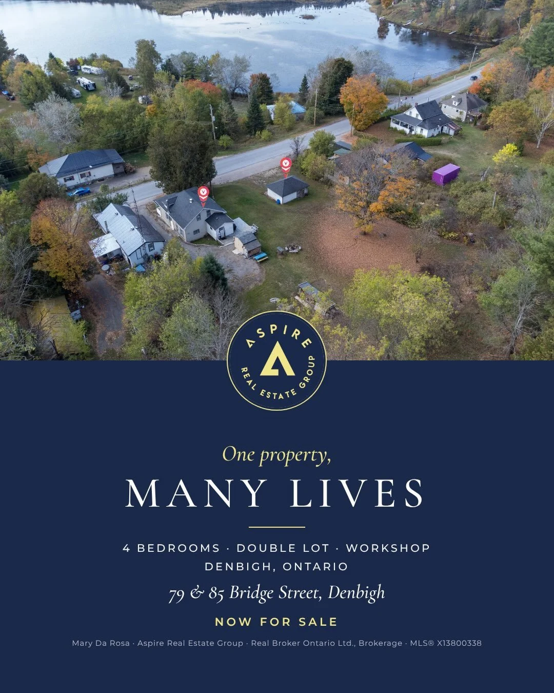 One home. Many lives.

At first glance, it&rsquo;s a 4-bedroom house in Denbigh. Swipe and you&rsquo;ll see what it can really be.

A family home, with a cozy wood stove and a short walk to the Denbigh Lake beach.

Village life, close to the Communit