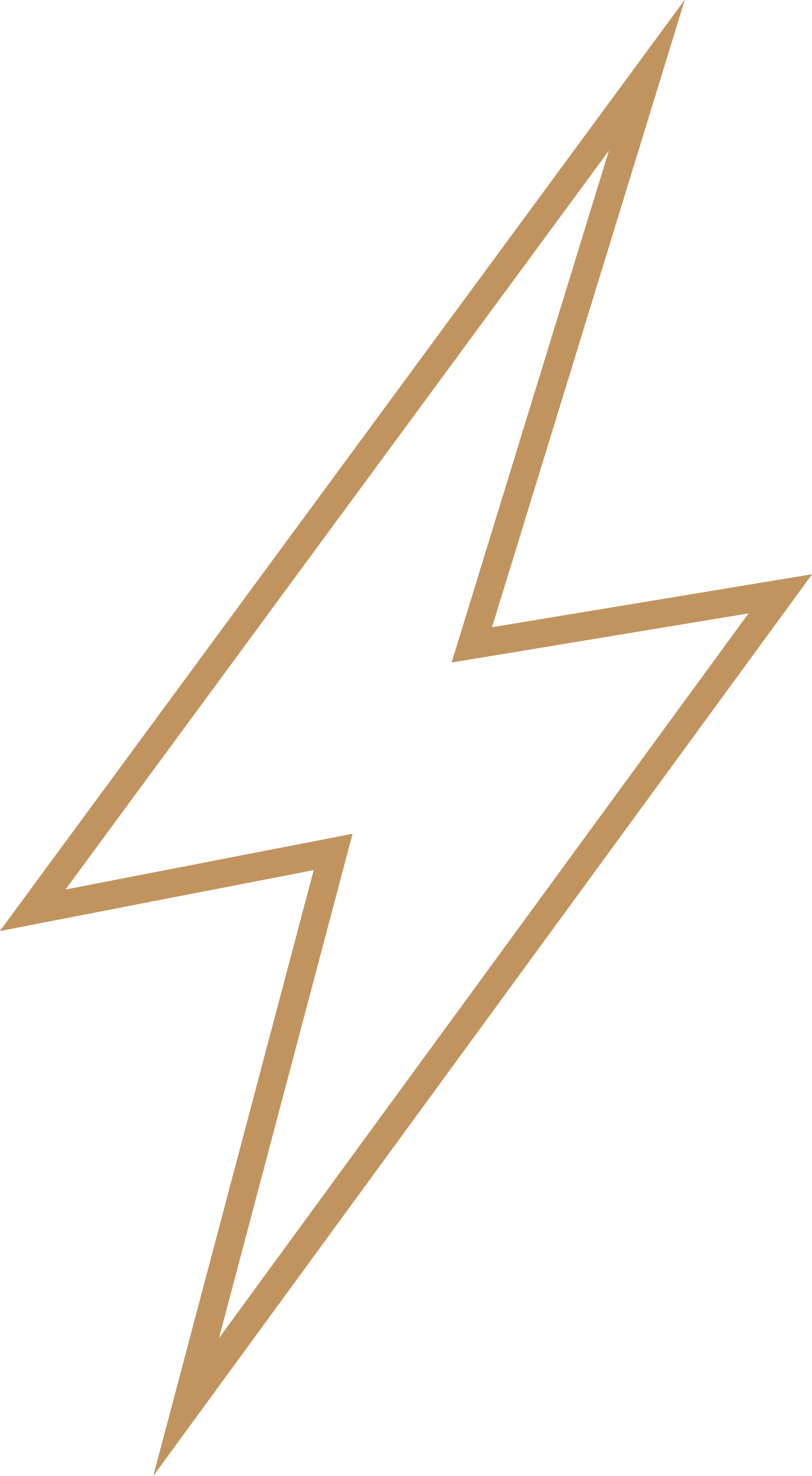 A stylized lightning bolt icon in a gold color.