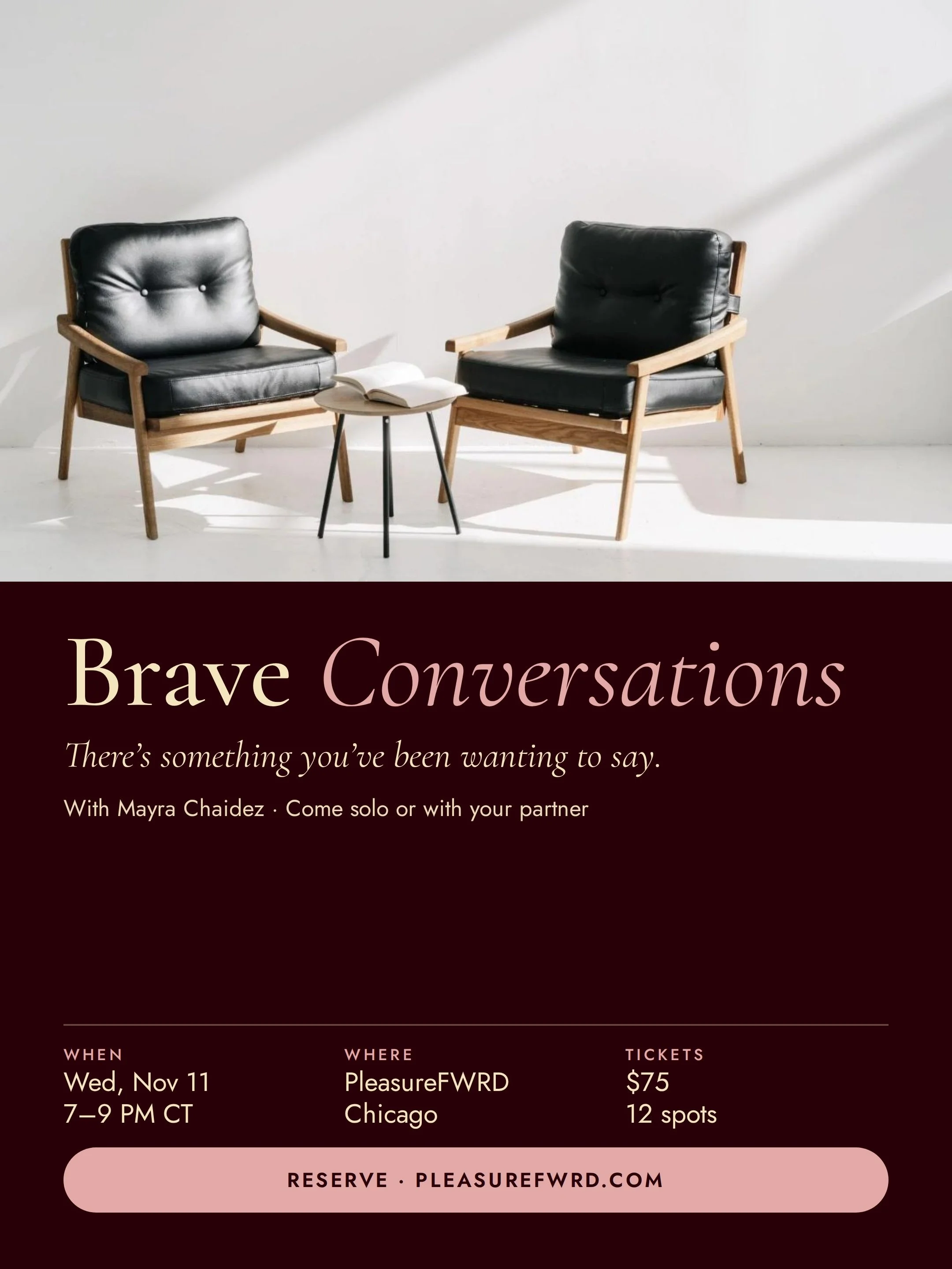 Brave Conversations | Wednesday, November 11, 2026 · 7:00–9:00 PM CT