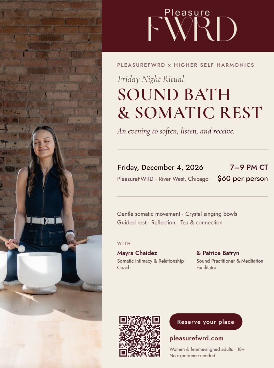 Sound Bath & Somatic Rest - Friday Night Ritual | Friday, December 4, 2026 · 7:00–9:00 PM CT