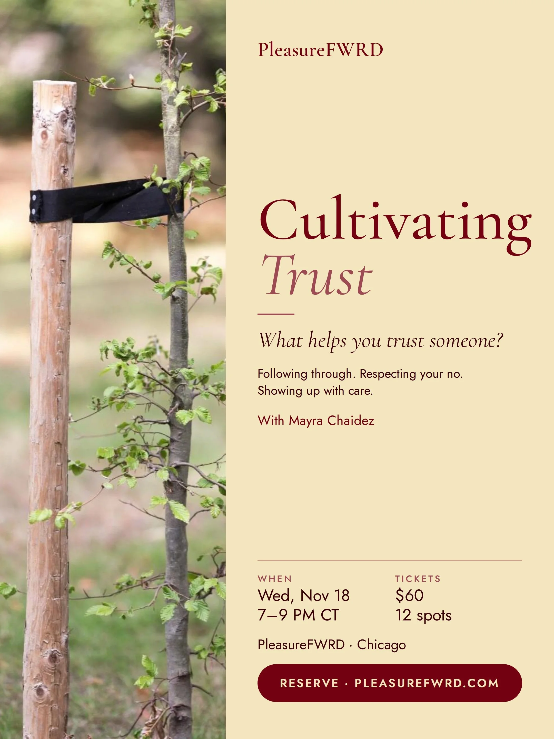 Cultivating Trust | Wednesday, November 18, 2026 · 7:00–9:00 PM CT