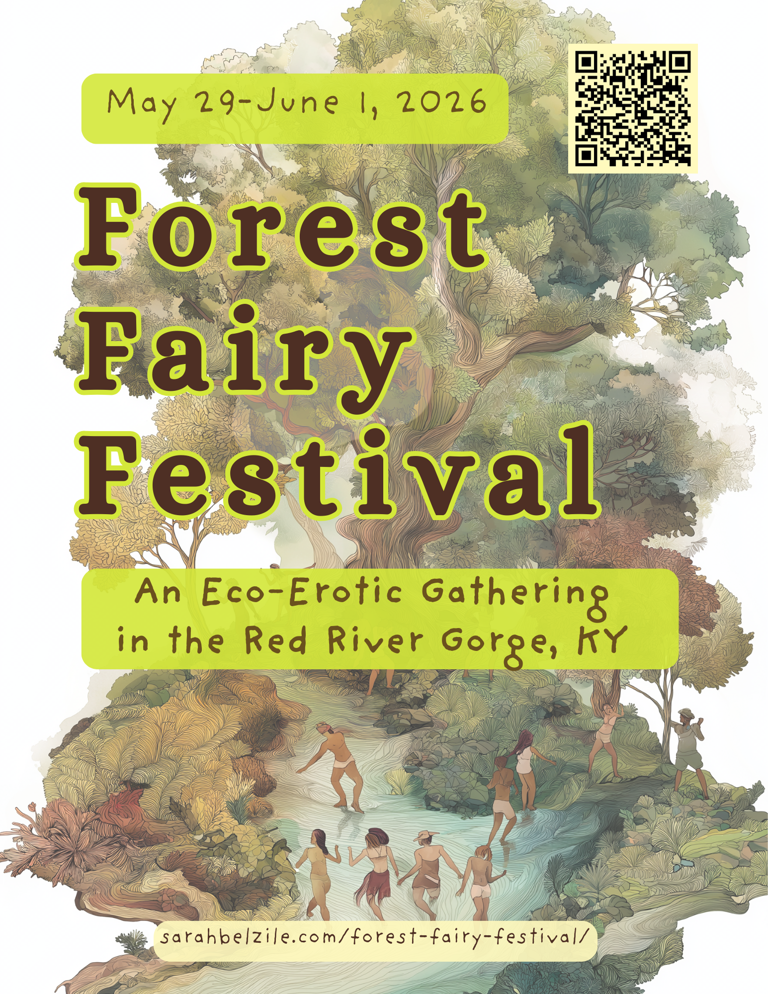 Forest Fairy Festival
An eco-erotic gathering
By invitation/application only
Friday May 29 - Monday June 1, 2026
Red River Gorge, Kentucky
