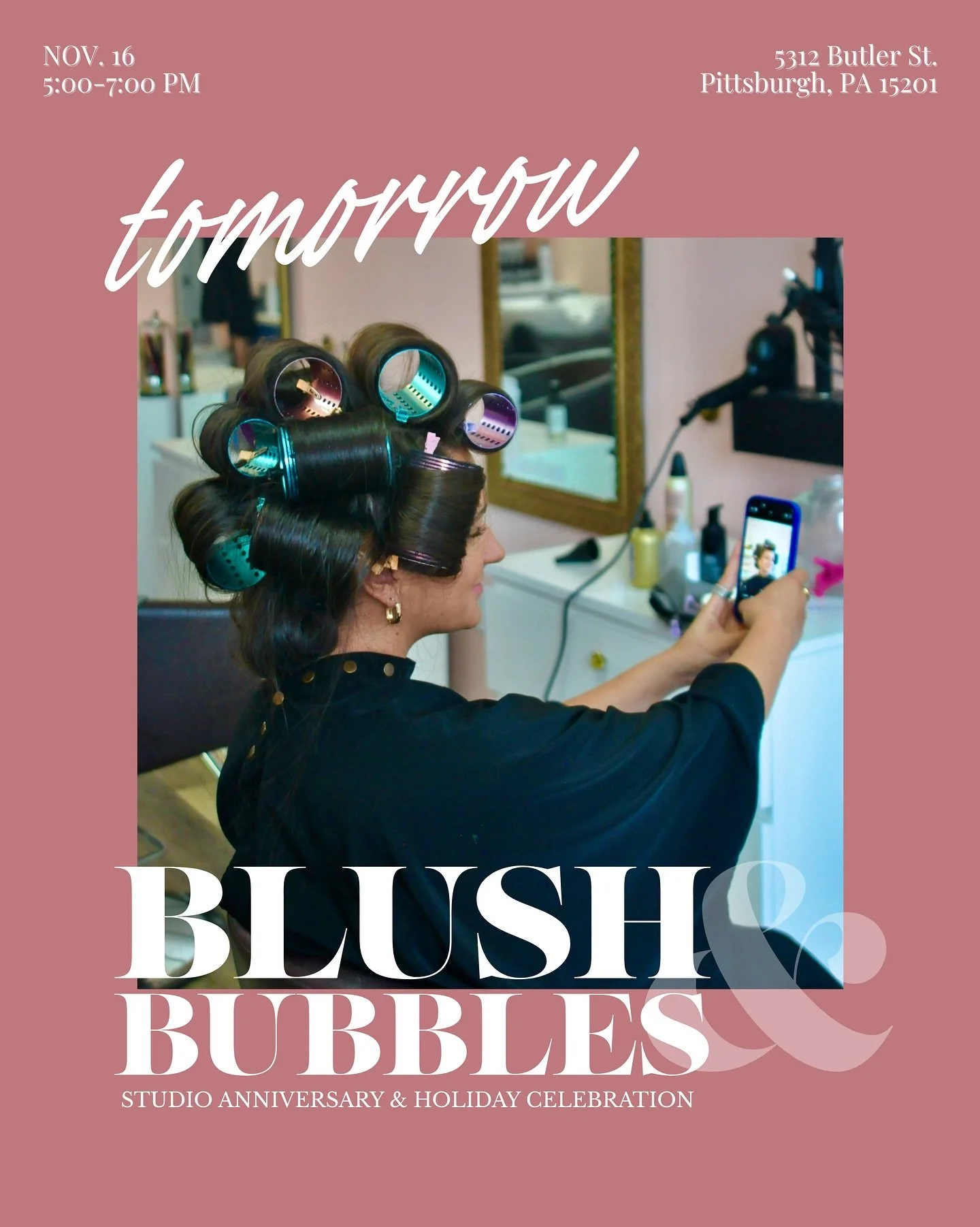 TOMORROW. 

Meet us in the salon for an evening of celebration. 🎉

@shannawildrose may have a little surprise up her sleeve 😘

5312 Butler St. | Pittsburgh, PA 15201 | 5:00-7:00 PM

#wildrosehairstudio