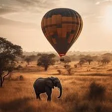 Take a hot air balloon excursion on a safari 