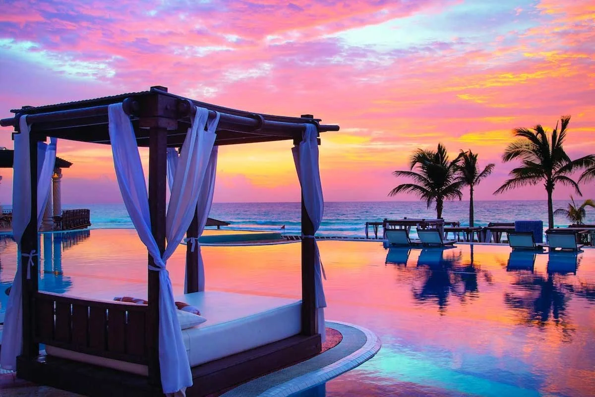 Sunset Romance in Cancun 5-Star Resort