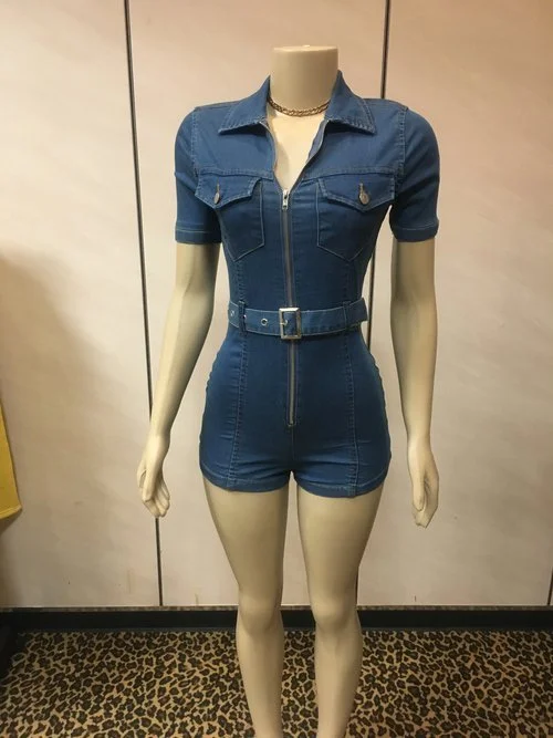 Denim Romper