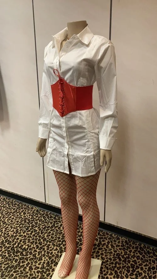 White Button Up Dress