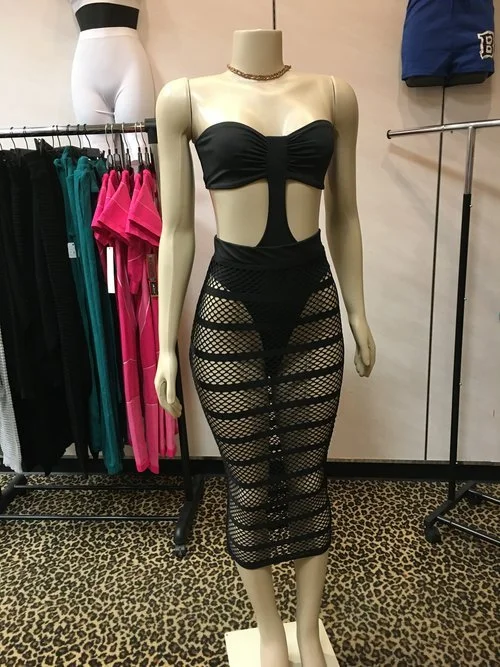 Fishnet Swim Set