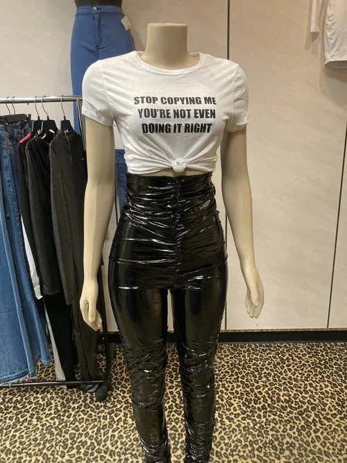 High Waisted Leather Pants