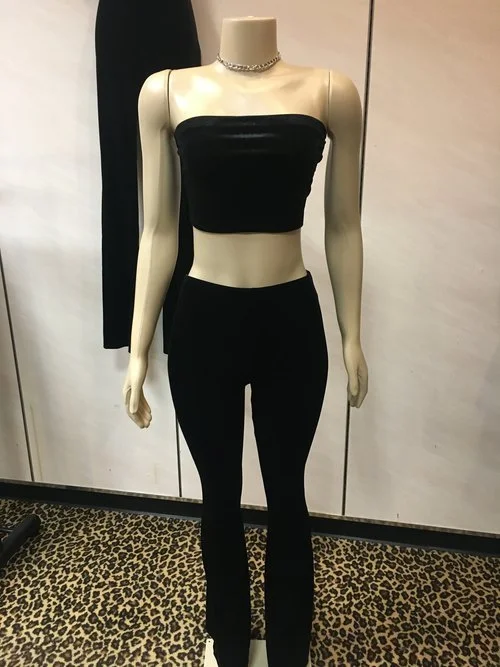 Velour Tube Top Set