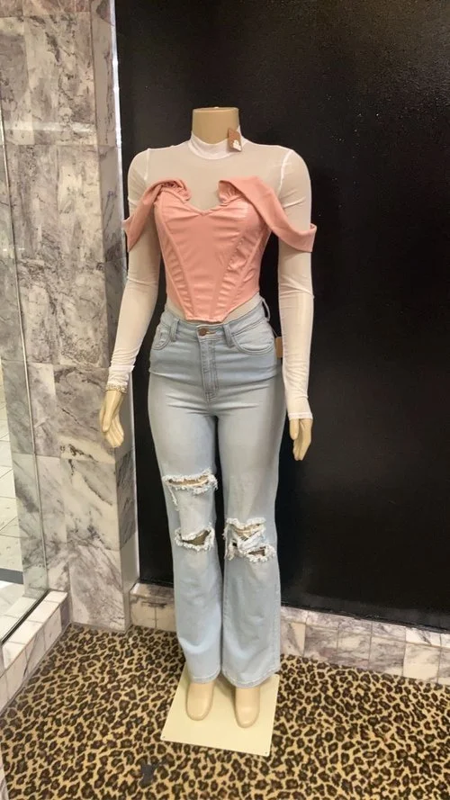 Leather Off Shoulder Corset