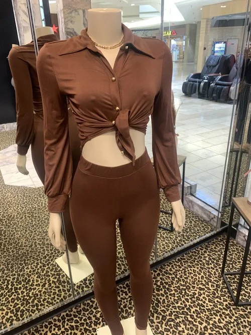 Button Up Legging Set