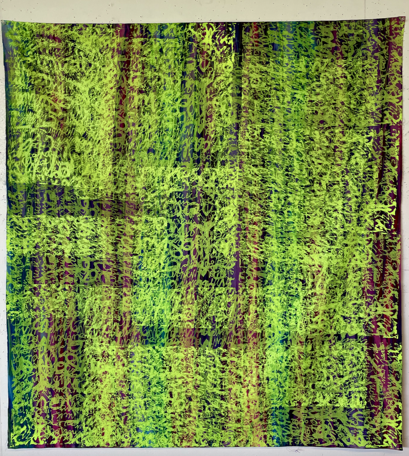 Sibling Matrix 2, 4x4 screen print on cotton