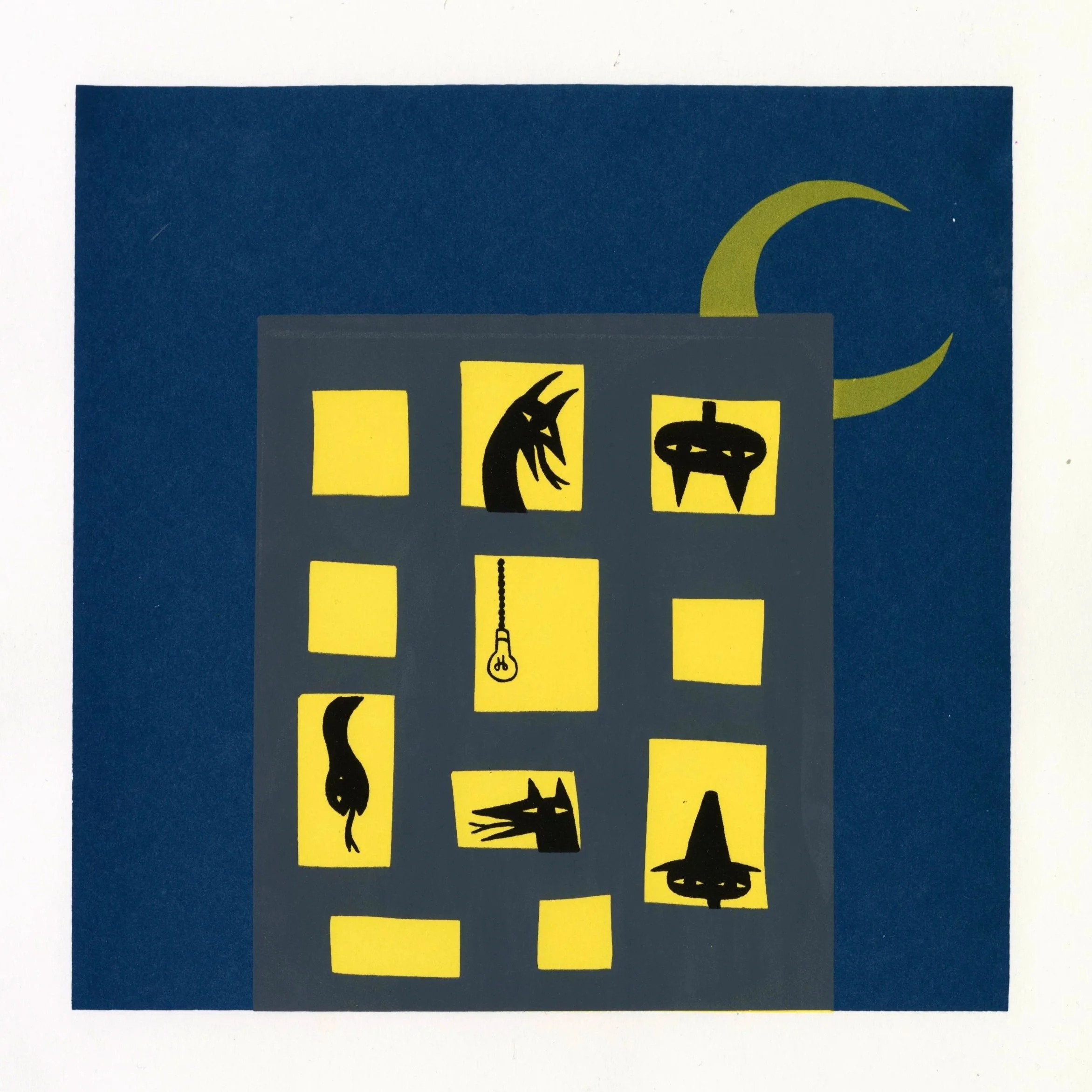 Midnight Manor,
10x10 Screenprint