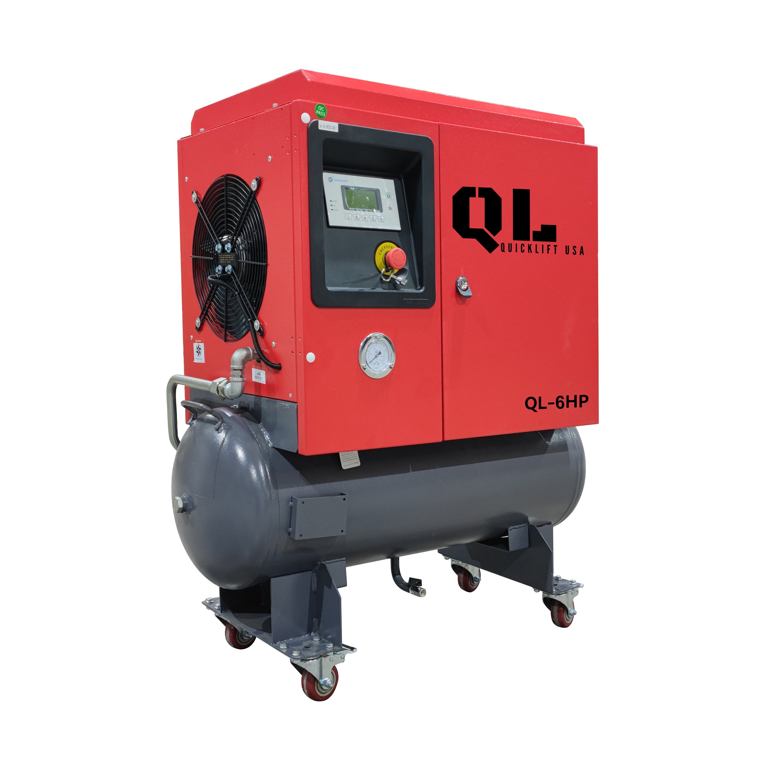 Quick Lift USA Rotary Screw Air Compressor 2in1 Single Phase | LYM Lifts