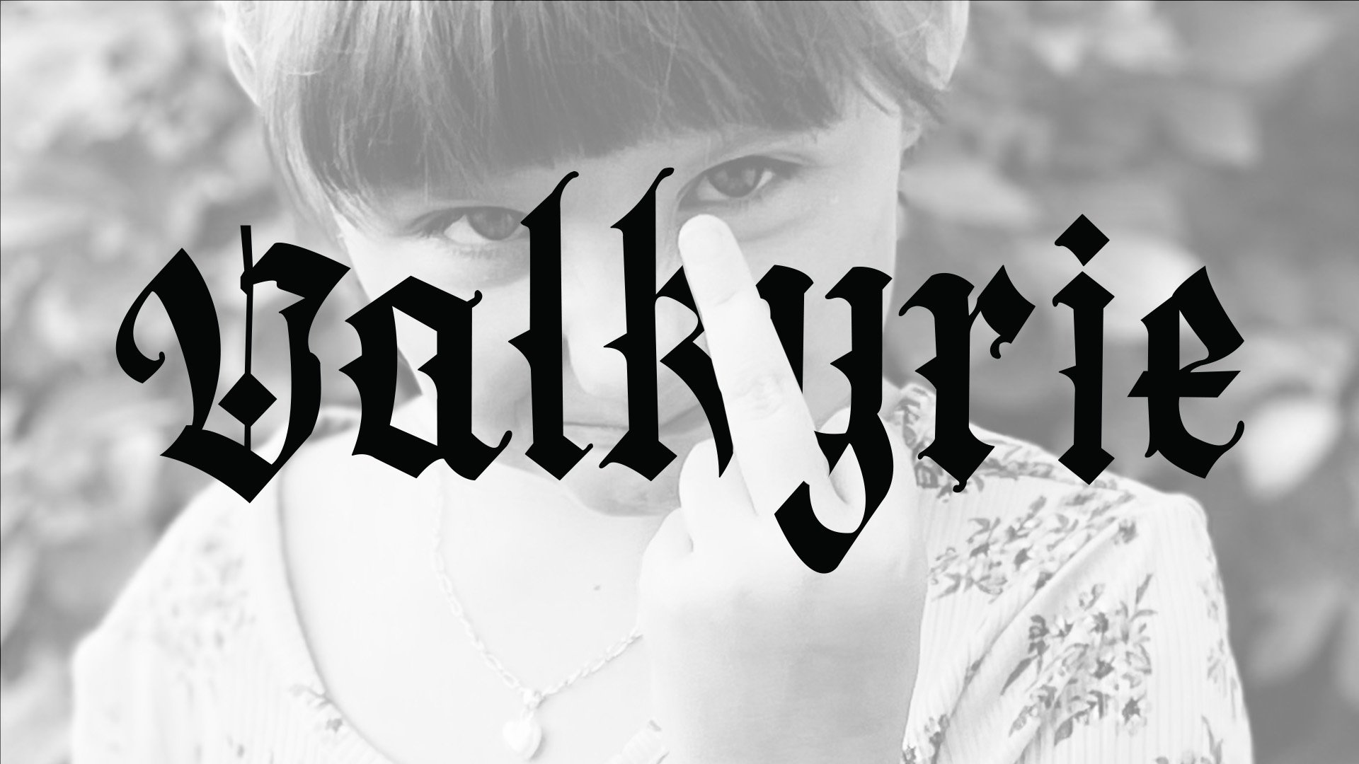 Blackletter type and a little bird