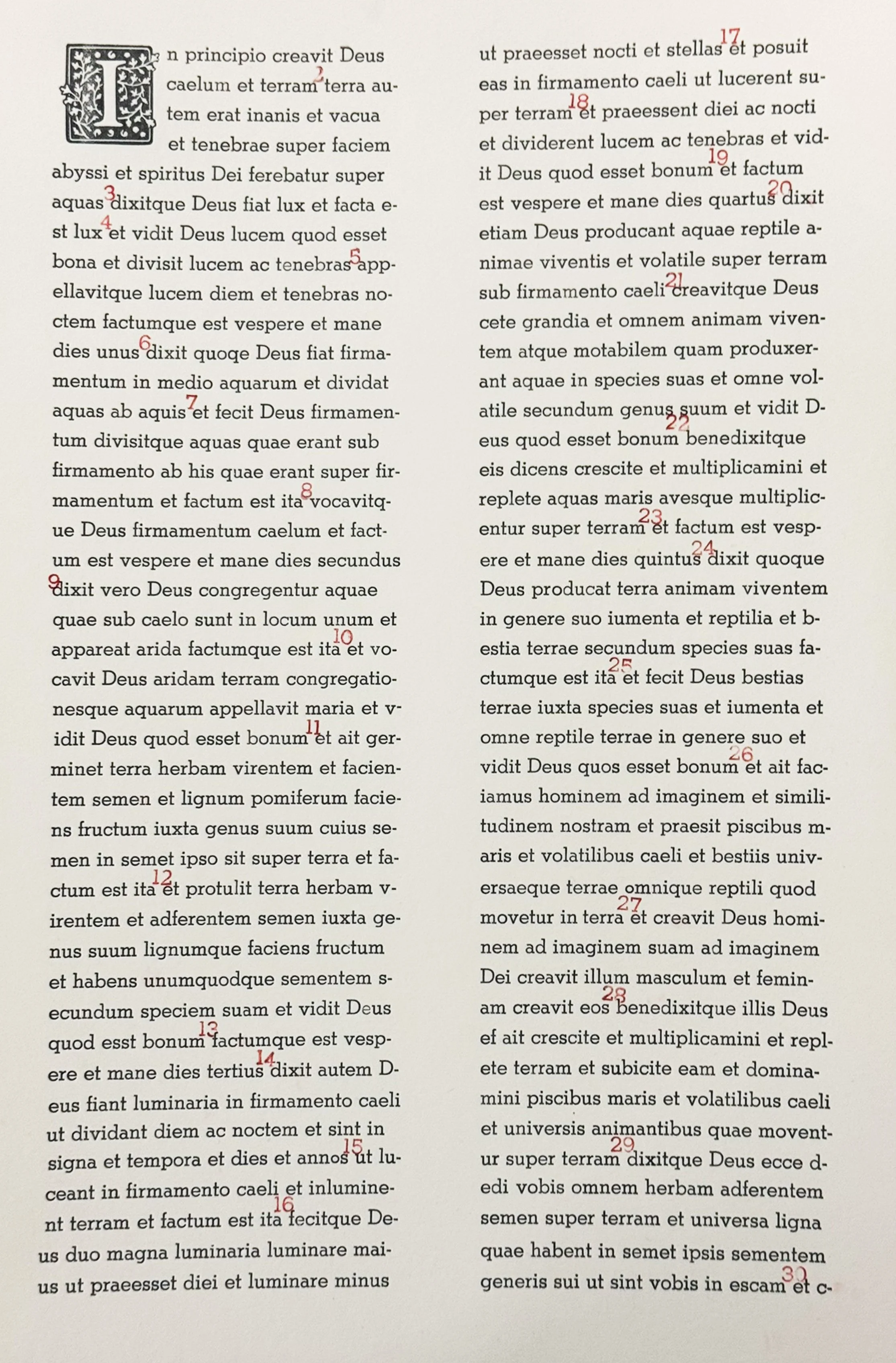 A printed page of the bible