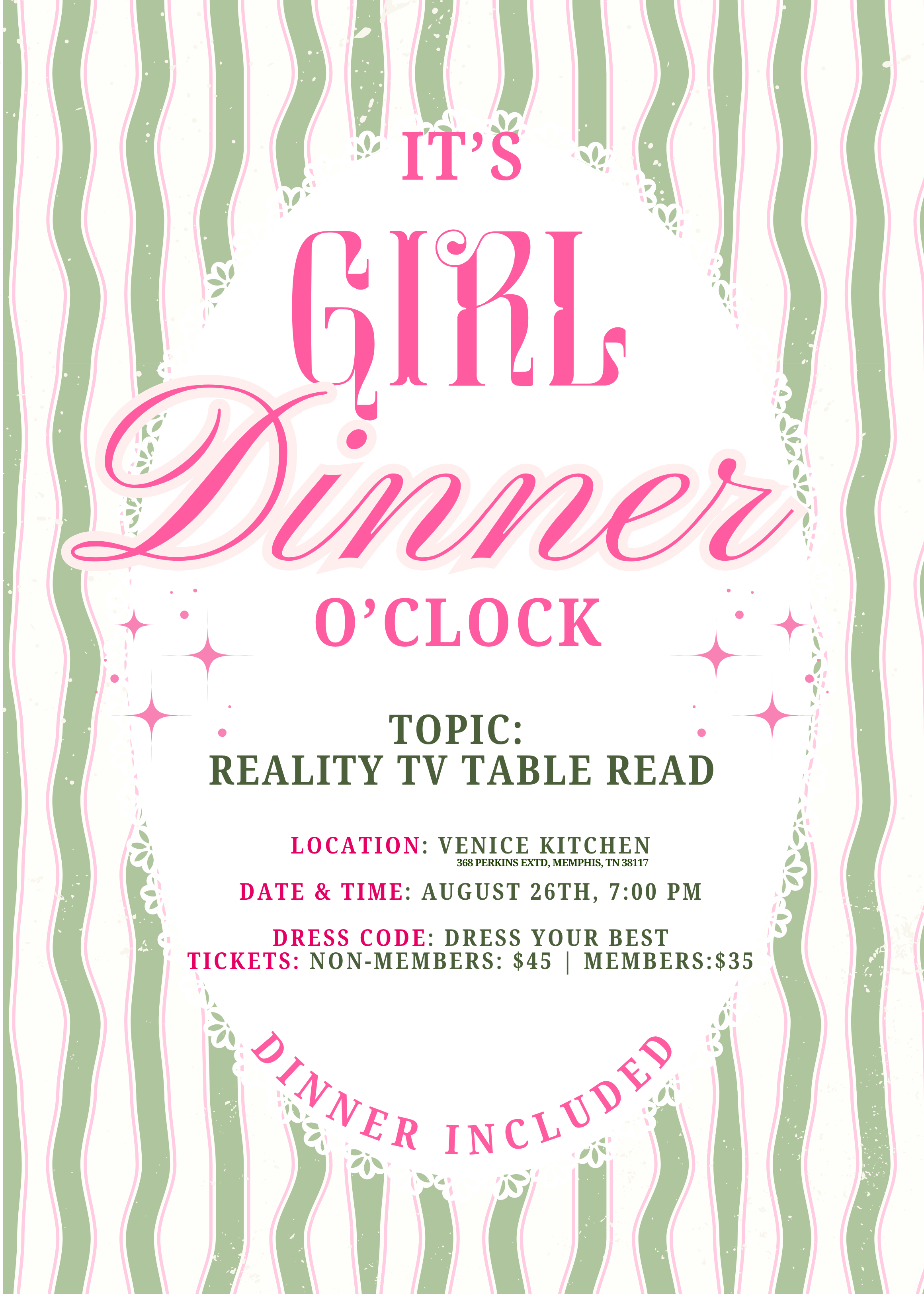 Girl Dinner Series: Reality TV Table Read (Copy)