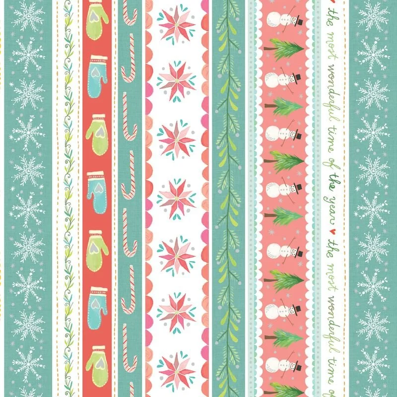 Benartex Magical Season Collection - PAINTERLY STRIPE MULTI