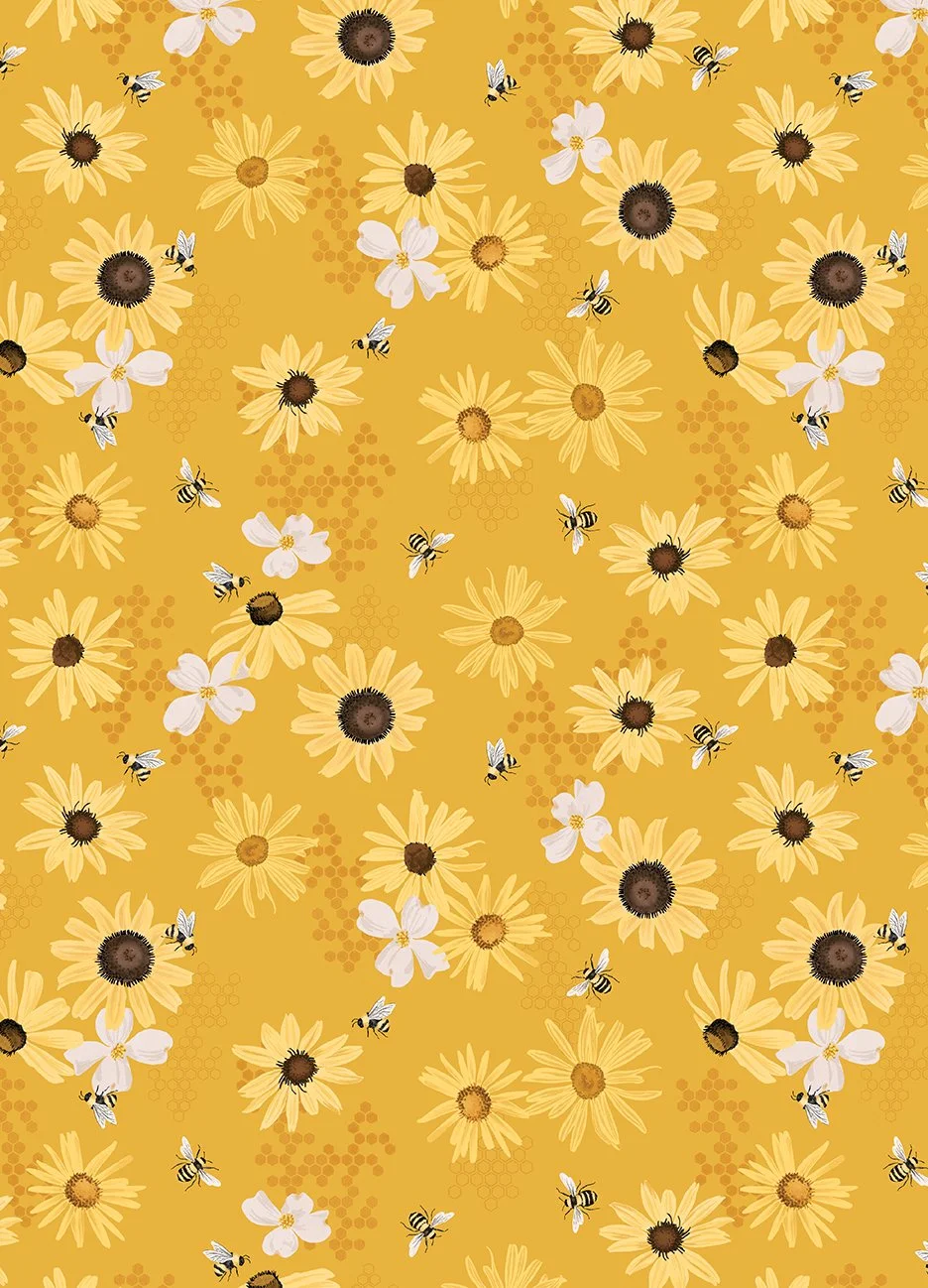 Benartex - Flowers & Bees Gold (AMOSH 2026)