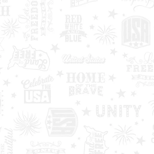 Benartex Liberty Whites Collection - Patriotic Words (White)