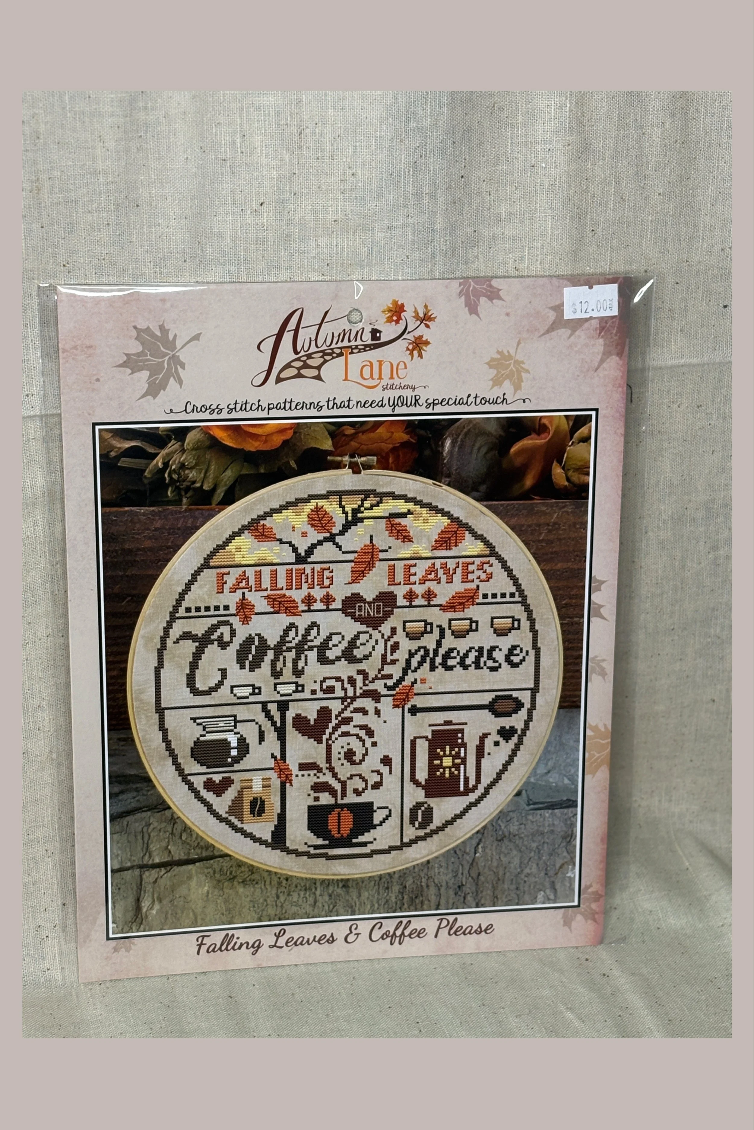 Autumn Lane Stitchery - "Falling Leaves & Coffee Please"